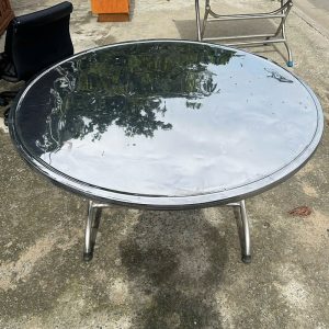 Bàn Tròn Inox 1m13 Cũ Gấp Gọn