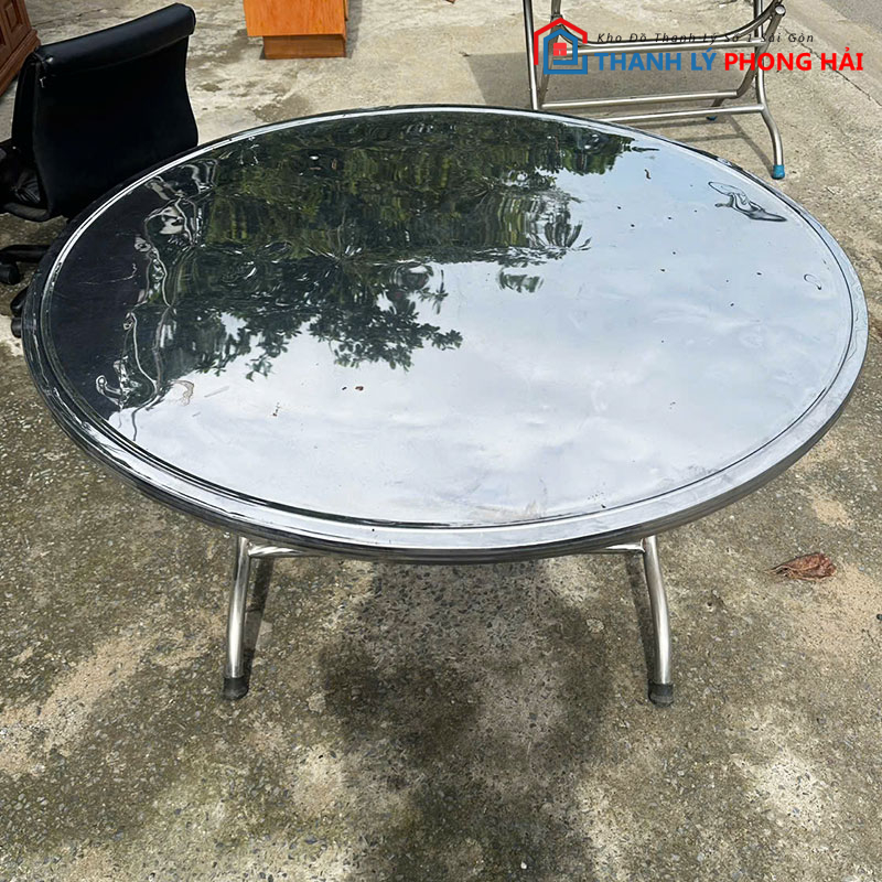 ban-tron-inox-1m13-cu-gap-gon-1 Bàn Tròn Inox 1m13 Cũ Gấp Gọn