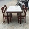 Bộ Bàn Ăn 4 Ghế Mặt Vân Đá 1m2 Cũ