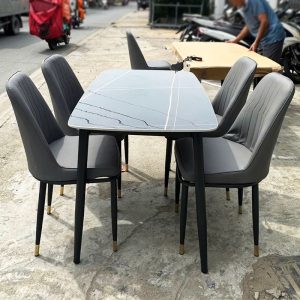 Bộ Bàn Ăn 1m2 Mặt Đá Kèm 4 Ghế Mới 99% (Nhiều Màu)