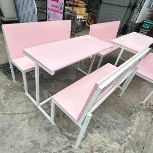Bộ Bàn Ghế Cafe 1m2 Thiết Kế Liền Mạch Cũ