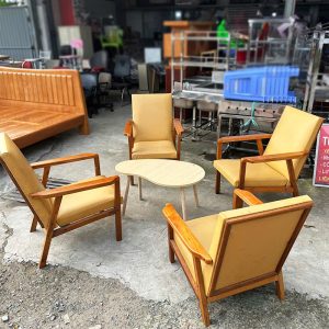 Bộ Bàn Ghế Cafe Cũ Gỗ Tự Nhiên