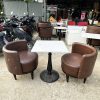 Bộ Bàn Ghế Cafe Mặt Đá 60cm Chân Sắt Cũ