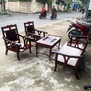 Bộ Salon Gỗ 1m6 Phong Cách Cổ Xưa Cũ