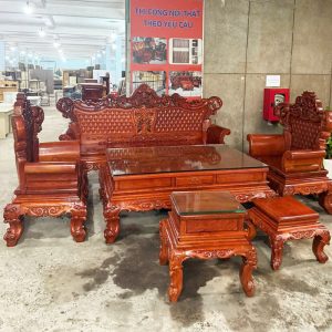 Bộ Salon Gỗ Đỏ Hoàng Gia Cũ Giá Siêu Sốc