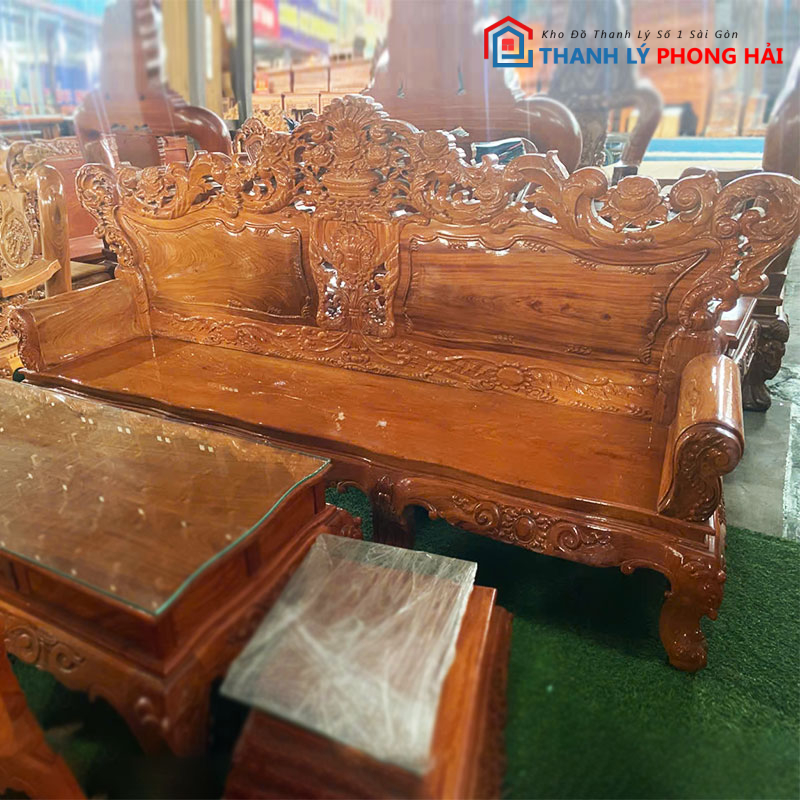 bo-salon-hoang-gia-huong-da-mat-lien-2 Bộ Salon Hoàng Gia Hương Đá Mặt Liền Mới 99%