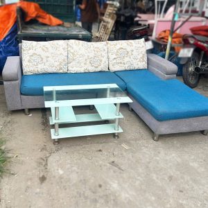 Bộ Sofa Góc L 2m1 Cũ Bọc Vải Giá Rẻ