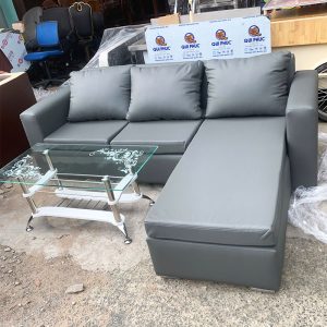 Thanh Lý Bộ Sofa Góc L 2m15 Màu Xám Mới 99%