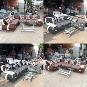 Bộ Sofa Góc L 2m5 Kèm Bàn Mới 99% (Nhiều Màu)