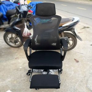 Ghế Công Thái Học Màu Trắng Phối Xám Mới 99%