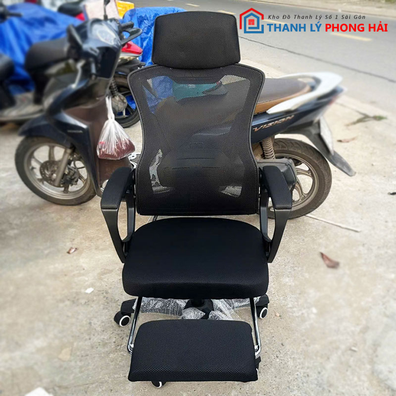 ghe-cong-thai-hoc-mau-trang-phoi-xam-1-1 Ghế Công Thái Học Màu Trắng Phối Xám Mới 99%