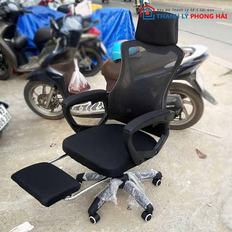 ghe-cong-thai-hoc-mau-trang-phoi-xam-2-1 Ghế Công Thái Học Màu Trắng Phối Xám Mới 99%