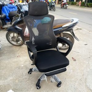 Ghế Công Thái Học Màu Trắng Phối Xám Mới 99%