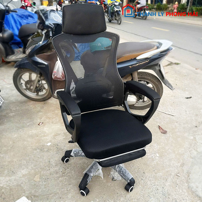 ghe-cong-thai-hoc-mau-trang-phoi-xam-3-1 Ghế Công Thái Học Màu Trắng Phối Xám Mới 99%