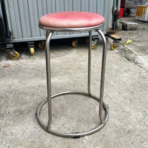 Ghế Inox Đệm Đỏ Cũ