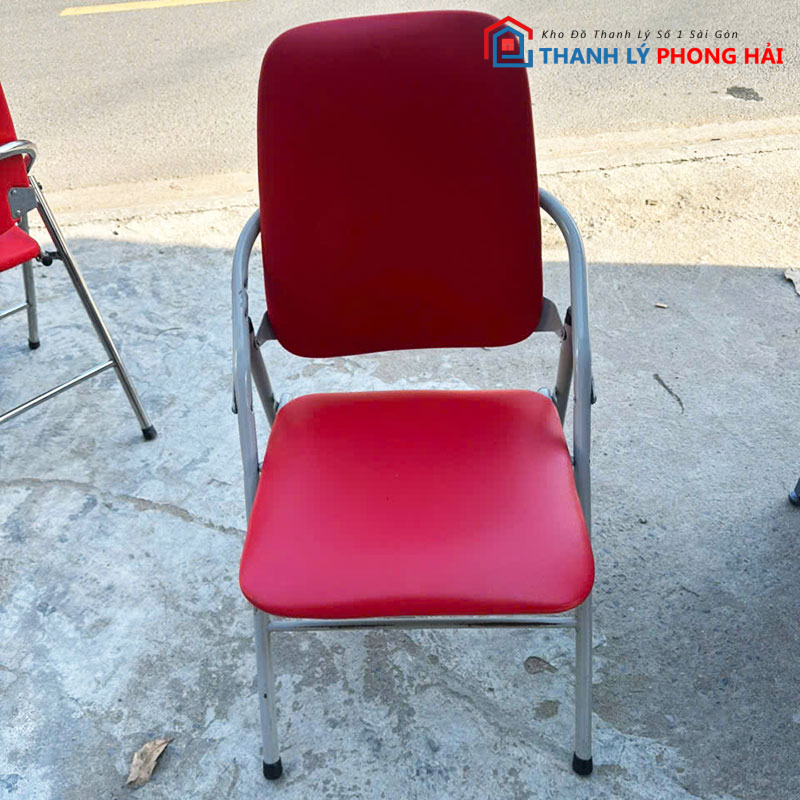 ghe-xep-lung-cao-nem-do-cu-1 Ghế Xếp Lưng Cao Nệm Đỏ Cũ