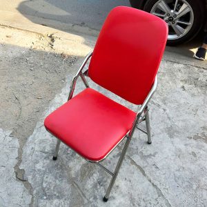Ghế Xếp Lưng Cao Nệm Đỏ Cũ