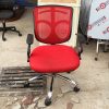 Ghế Xoay Lưng Lưới Đỏ Tay Gập Cũ