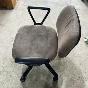 Ghế Xoay Nệm Nỉ Xám Lưng Thấp Cũ