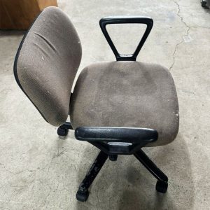 Ghế Xoay Nệm Nỉ Xám Lưng Thấp Cũ