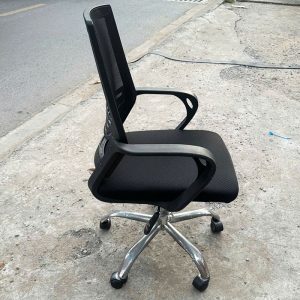 Ghế Xoay Văn Phòng Chân Inox Lưng Thấp Cũ