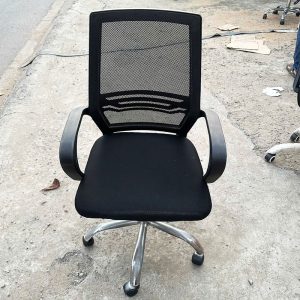 Ghế Xoay Văn Phòng Chân Inox Lưng Thấp Cũ