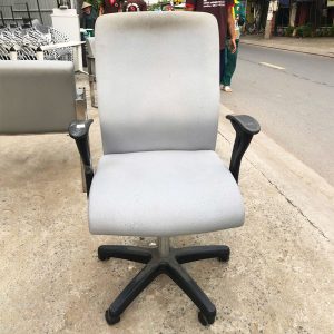 Ghế Xoay Văn Phòng Nệm Nỉ Xám Cũ