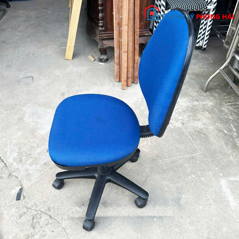 ghe-xoay-van-phong-nem-ni-xanh-cu-2 Ghế Xoay Văn Phòng Nệm Nỉ Xanh Cũ