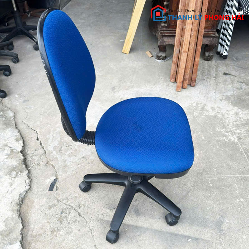 ghe-xoay-van-phong-nem-ni-xanh-cu-3 Ghế Xoay Văn Phòng Nệm Nỉ Xanh Cũ