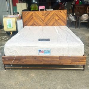 Giường Gỗ 1m6 Cũ Kèm Nệm Cao Cấp 25p