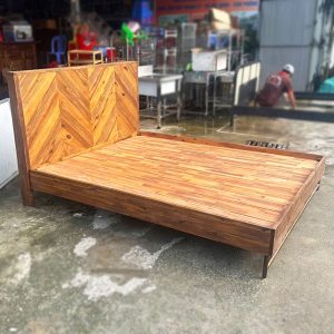 Giường Gỗ 1m6 Cũ Kèm Nệm Cao Cấp 25p
