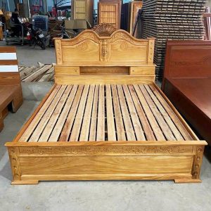 Giường Gỗ Gõ Hộp Sang Trọng Mới 99% (Nhiều Màu)