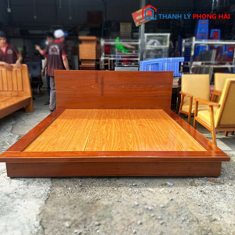 giuong-go-mdf-1m8-kieu-nhat-cu-2 Giường Gỗ MDF 1m8 Kiểu Nhật Cũ