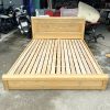 Giường Gỗ Sồi 1m6 Màu Gỗ Sáng Cũ