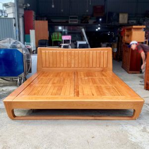 Giường Gỗ Sồi Cũ 1m8 Kiểu Dáng Sang Trọng