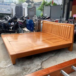 Giường Gỗ Sồi Cũ 1m8 Kiểu Dáng Sang Trọng