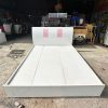 Giường Ngủ 1m6 Gỗ MDF Màu Trắng Cũ