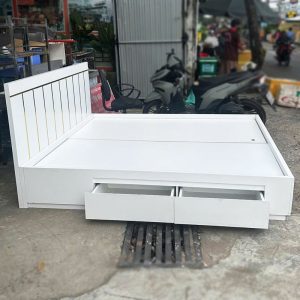 Giường Ngủ 1m8 Có Hộc Kéo Kèm Nệm Cũ