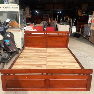 Giường Ngủ Gỗ Tự Nhiên 1m6 Kèm Nệm 15P Cũ