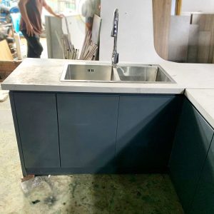 Hệ Tủ Bếp Trên Dưới Góc L Cũ