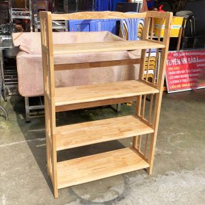 Kệ Sách 4 Tầng 80cm Gỗ Cao Su Mới 99%