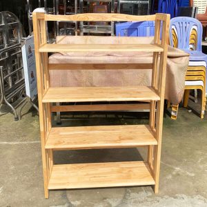 Kệ Sách 4 Tầng 80cm Gỗ Cao Su Mới 99%