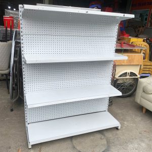 Kệ Sắt 4 Tầng 1m2 Màu Trắng Cũ