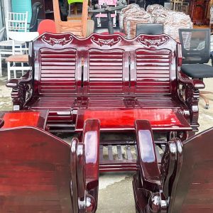 Salon Gỗ 1m82 Cũ 5 Món Chạm Khắc Cổ Điển