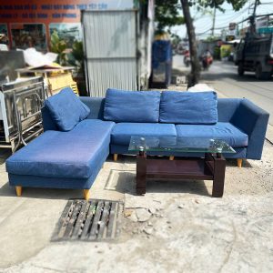 Sofa Vải Xanh Góc L 2m6 Cũ