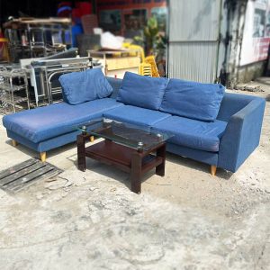 Sofa Vải Xanh Góc L 2m6 Cũ