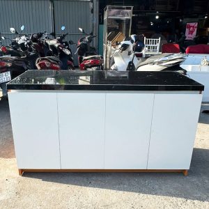 Tủ Bếp Gỗ Công Nghiệp Mặt Đá 1m44 Cũ