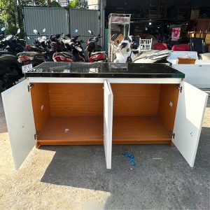 Tủ Bếp Gỗ Công Nghiệp Mặt Đá 1m44 Cũ