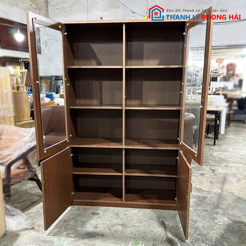tu-ho-so-2-canh-kinh-1m2-cu-3 Tủ Hồ Sơ 2 Cánh Kính 1m2 Cũ