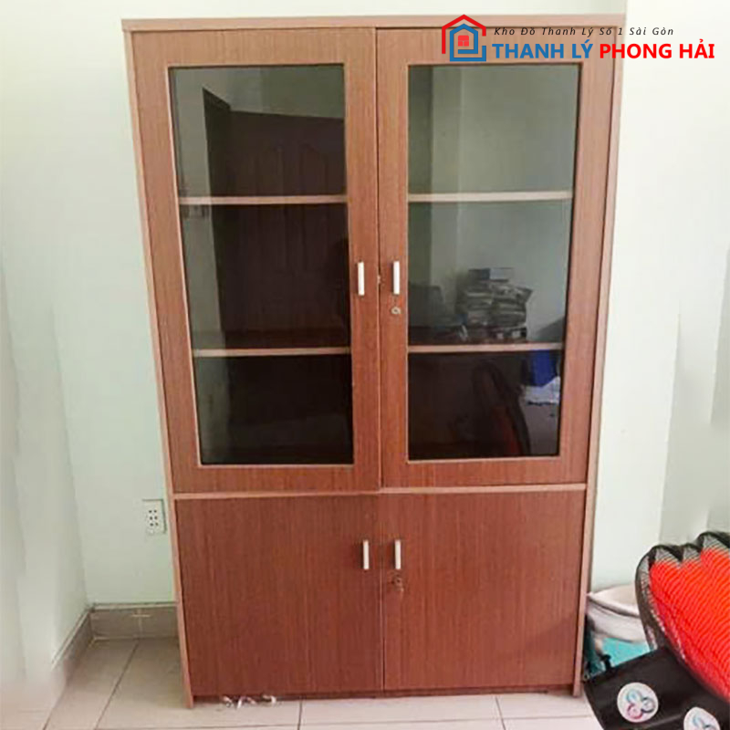 tu-ho-so-2-canh-kinh-1m2-cu Tủ Hồ Sơ 2 Cánh Kính 1m2 Cũ